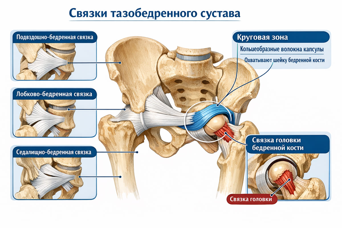 Связки тазобедренного сустава